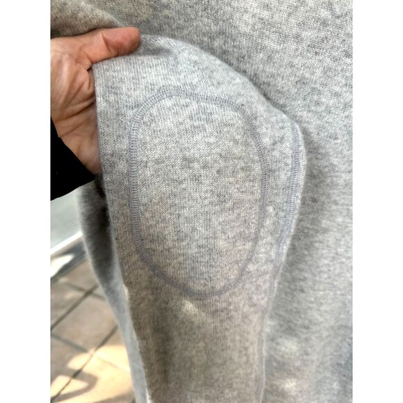 Tony Melillo Light Grey 100% Cashmere V-neck Long Sleeve Knit Sweater Size L ATM - Picture 5 of 8